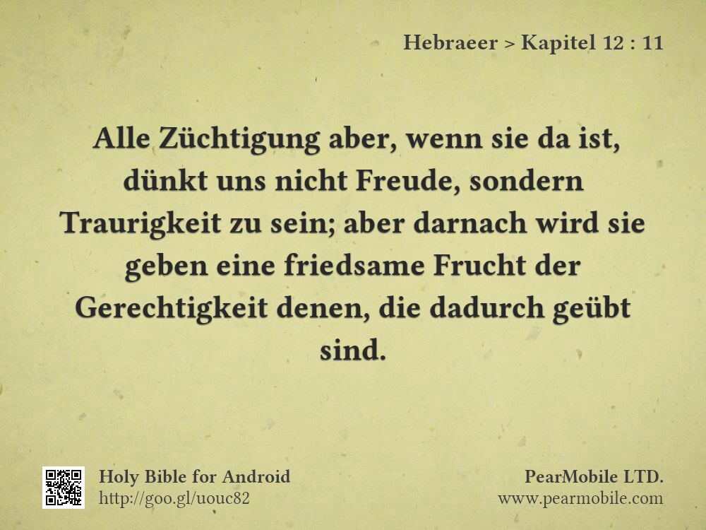 Hebraeer, Kapitel 12:11